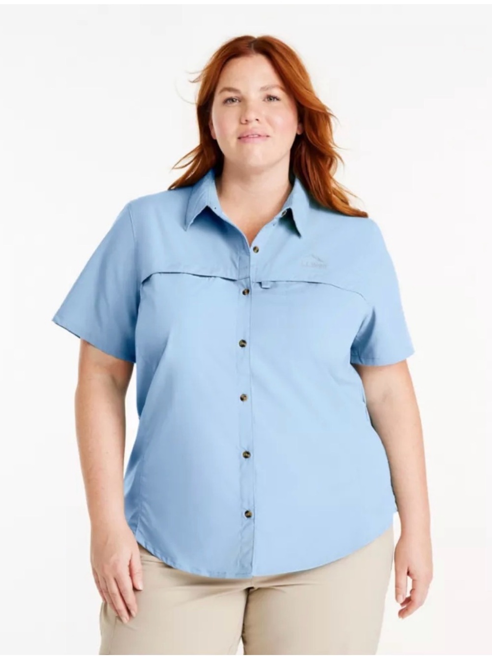 L.L.Bean Outdoor Tropicwear Short Sleeve Shirt Women’s XL